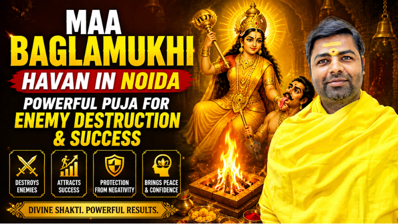 Maa Baglamukhi Havan in Noida: Powerful Puja for Enemy Destruction & Success
